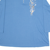 Womens Sweatshirt Blue 1/4 Zip XL