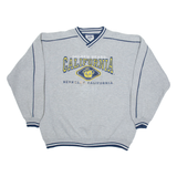 LEE Golden Bears California Mens Sweatshirt Grey V-Neck USA Cashmere XL