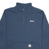 CARHARTT Brooke Womens Sweatshirt Blue 1/4 Zip L