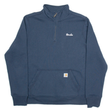 CARHARTT Brooke Womens Sweatshirt Blue 1/4 Zip L