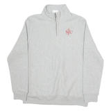 CHAMPION SJU Mens Sweatshirt Grey 1/4 Zip M