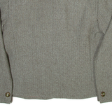 CAROLINE ROHMER Womens Blazer Jacket Green Wool Herringbone S