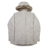 COLUMBIA Insulated Womens Parka Coat Grey Hooded XL