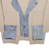 Womens Overcoat Jacket Beige L