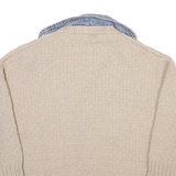 Womens Overcoat Jacket Beige L