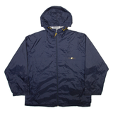 STARTER Mens Track Jacket Blue Nylon Hooded XL