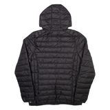 ELLESSE Womens Puffer Jacket Black Hooded UK 12