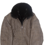 Womens Jacket Brown Crazy Pattern M