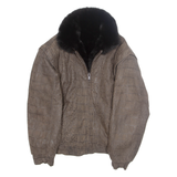 Womens Jacket Brown Crazy Pattern M