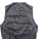 ANGELO LITRICO Mens Waistcoat Black Faux Leather S
