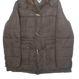 TOMMY HILFIGER Womens Rain Jacket Brown Hooded M