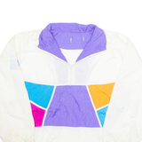 Mens Pullover Jacket White Nylon XL