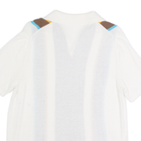 Part Stripe Stretch Mens Polo Shirt White M