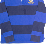 POLO RALPH LAUREN RLPC Mens Polo Shirt Blue Colourblock Long Sleeve L
