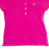 LACOSTE Womens Polo Shirt Pink XS