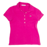 LACOSTE Womens Polo Shirt Pink XS