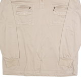 RODGER KENT Mens Polo Shirt Beige Long Sleeve 2XL