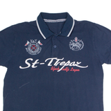 Mens Polo Shirt Blue M