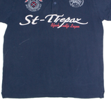 Mens Polo Shirt Blue M