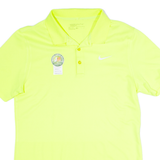 NIKE GOLF DRI FIT NEON Mens Polo Shirt Yellow S