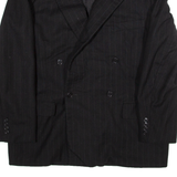 LUZERN Mens Blazer Jacket Black Striped M