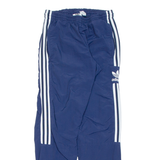 ADIDAS Mens Track Pants Blue Tapered XS W26 L30