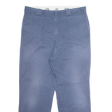 DICKIES Chino Workwear 874 Mens Trousers Blue Regular Straight W38 L32