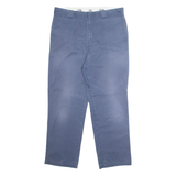 DICKIES Chino Workwear 874 Mens Trousers Blue Regular Straight W38 L32