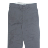 DICKIES Chino Workwear Mens Trousers Grey Regular Straight W32 L25