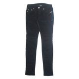 TRUE RELIGION Womens Corduroy Trousers Black Regular Skinny W25 L33