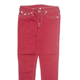 TRUE RELIGION Womens Trousers Red Regular Tapered W30 L29