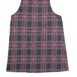 TERRANOVA Womens Dungaree Dress Red Check Sleeveless Knee Length S