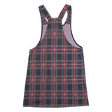 TERRANOVA Womens Dungaree Dress Red Check Sleeveless Knee Length S
