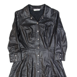MANGO Womens Skater Dress Black Long Sleeve Knee Length XS