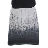 MINT VELVET Womens Day Dress Black Floral Sleeveless Midi UK 10