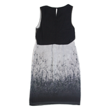 MINT VELVET Womens Day Dress Black Floral Sleeveless Midi UK 10