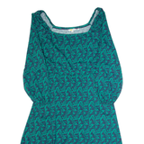 BODEN Womens A-Line Dress Green Crazy Pattern Long Sleeve Long UK 14