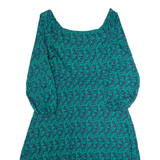 BODEN Womens A-Line Dress Green Crazy Pattern Long Sleeve Long UK 14
