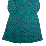 BODEN Womens A-Line Dress Green Crazy Pattern Long Sleeve Long UK 14