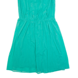 GUESS Womens Fit & Flare Dress Green Sleeveless Knee Length M