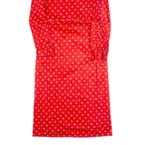 Womens Day Dress Red 90s Spotted Long Sleeve Long S