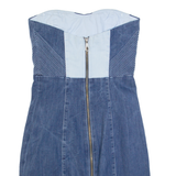 GUESS Womens Bodycon Dress Blue Denim Sleeveless Knee Length S