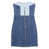 GUESS Womens Bodycon Dress Blue Denim Sleeveless Knee Length S