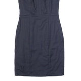 BOSS HUGO BOSS Womens Pencil Dress Blue Sleeveless Knee Length S