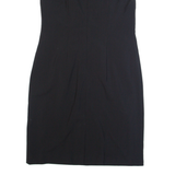 HUGO BOSS Womens Pencil Dress Black Wool Sleeveless Knee Length UK 14