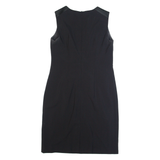 HUGO BOSS Womens Pencil Dress Black Wool Sleeveless Knee Length UK 14