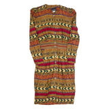 POSITIVE ATTITUDE Womens Pencil Dress Brown 90s Fair Isle Knee Length M