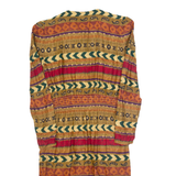 POSITIVE ATTITUDE Womens Pencil Dress Brown 90s Fair Isle Knee Length M