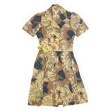 PLENTY BY TRACY REESE Womens A-Line Dress Brown 90s Floral M