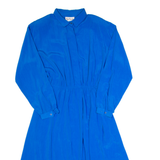KAY BRANDON Womens Day Dress Blue Long Sleeve Long M